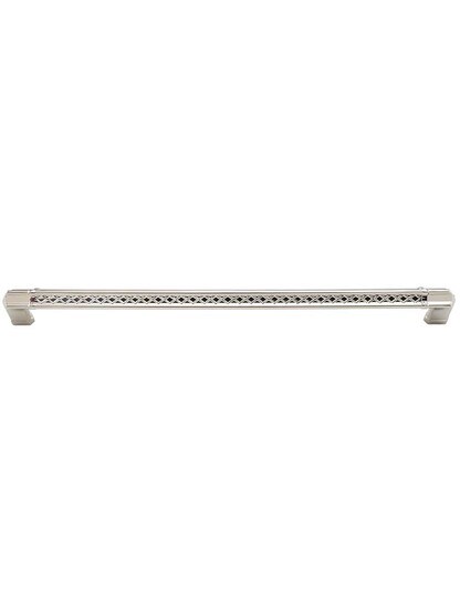 Tower Bridge Cabinet Pull 12 inch Center-to-Center in Polished Nickel.